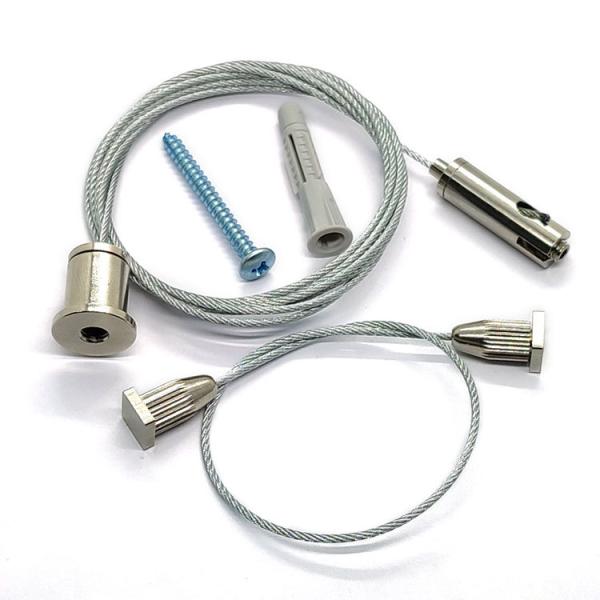 Stainless Steel Suspended Wire Ceiling Lighting System Kit