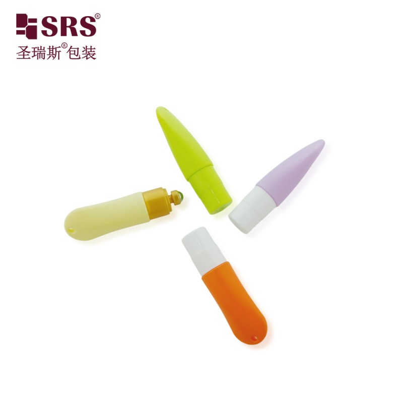 20ml HDPE Tube Shape Roll‑on Bottle Empty Plastic Roller Ball Container For Essential Oil