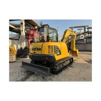 Excavadora Komatsu PC56 Crawler com capacidade de balde de 0,22m3 e peso operacional de 5300KG