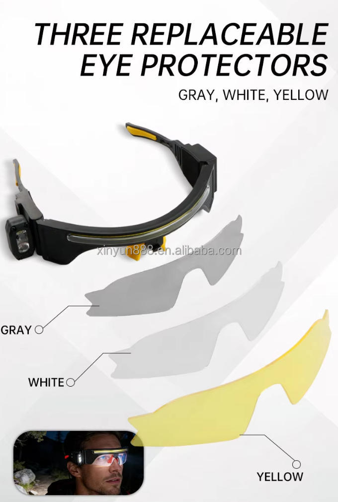 Inductive Headlight Long-lasting Lithium Battery Outdoor Running Cycling Glass Light Small Portable Multi-function Camping Light