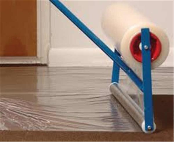 Fire Retardant Clear 100micron 4 Mil Carpet Protection Film Anti Foot Traffic