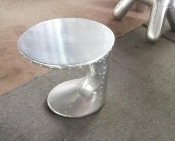 aviator furniture round smart table Aluminium coffee side table metal corner cafe tables industrial style furniture