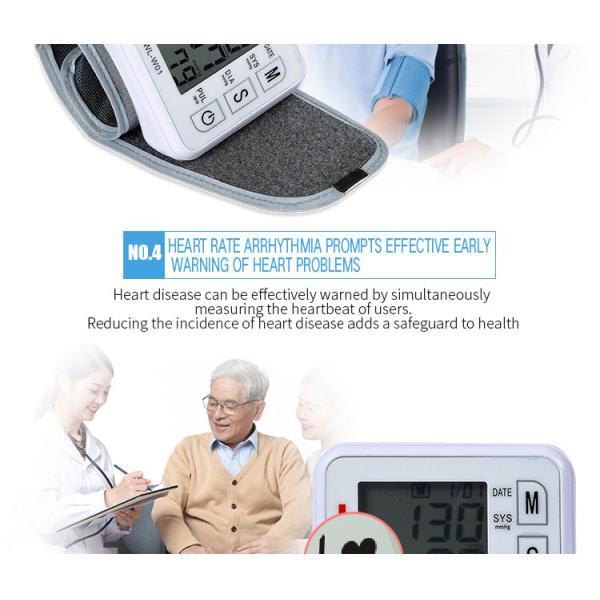 Digital Blood Pressure Monitor Upper Arm Tonometer Portable Automatic Blood Pressure Meter