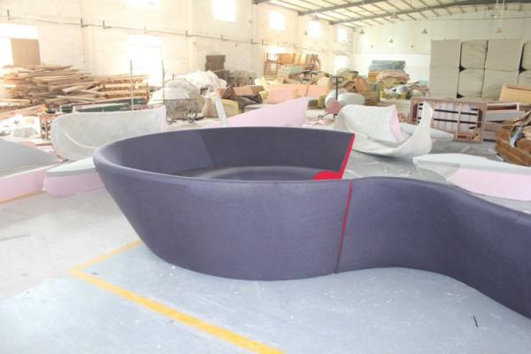 walter konll circle sofa with wool fabric cover, hotel sofa, fiberglass sofa