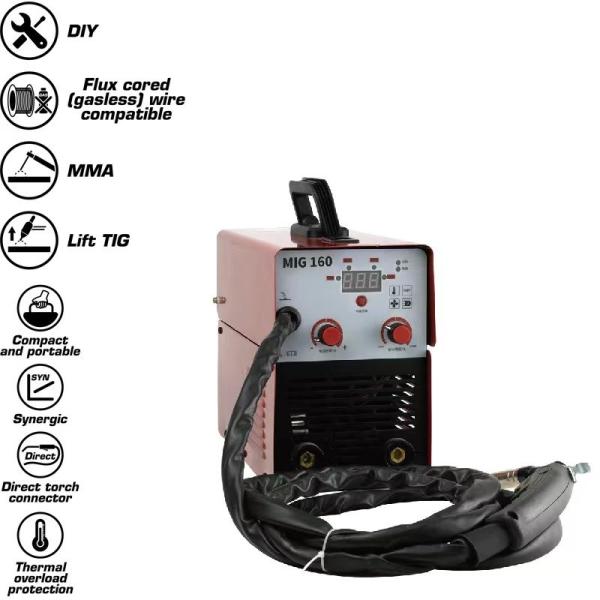 CE MMA MIG 160 Welder IGBT Inverter Technology 80% Efficiency