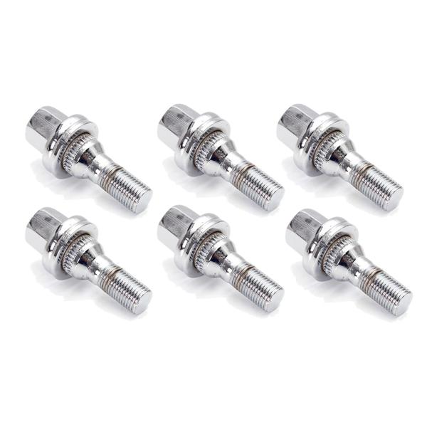 Flat Alloy Wheel Bolts M12x1.25 , Tough Plating Chrome Lug Bolts TUV Approved