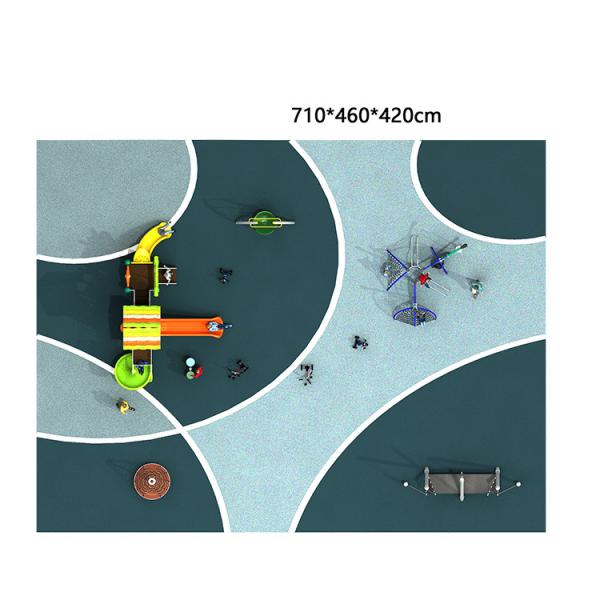 Jardín de juegos de plástico de combinación tobogán equipo de parque de atracciones juguetes al aire libre niños