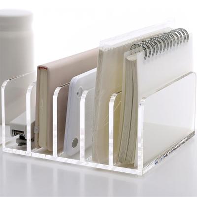 3 Section Desk Mail Organizer 5 Section Clear Lightweight Acrylic File Holder