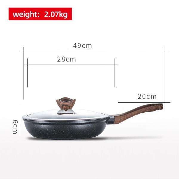 Hot Sale Cookware Marble Coating Fry Pan Die-cast Aluminum 28cm Non Stick Frying Pan Ollas Fry Pan