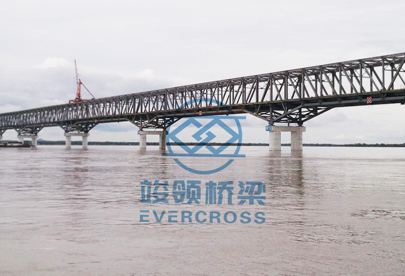 Высокопрочные простые Bailey Truss Bridge Префабрикованные стальные мосты с стальной палубой