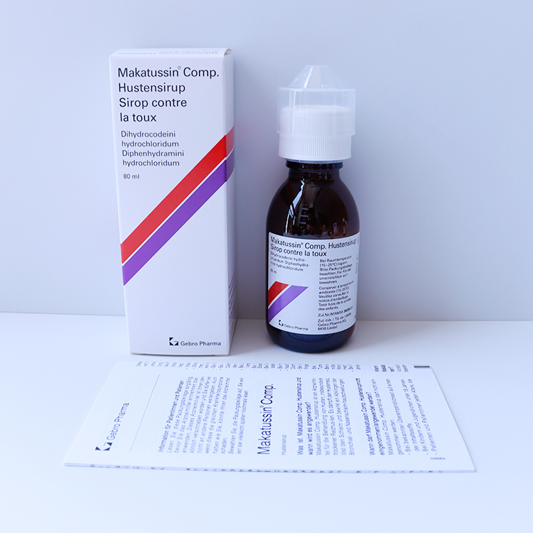 Empty 90ml Glass Makatussin Bottle
