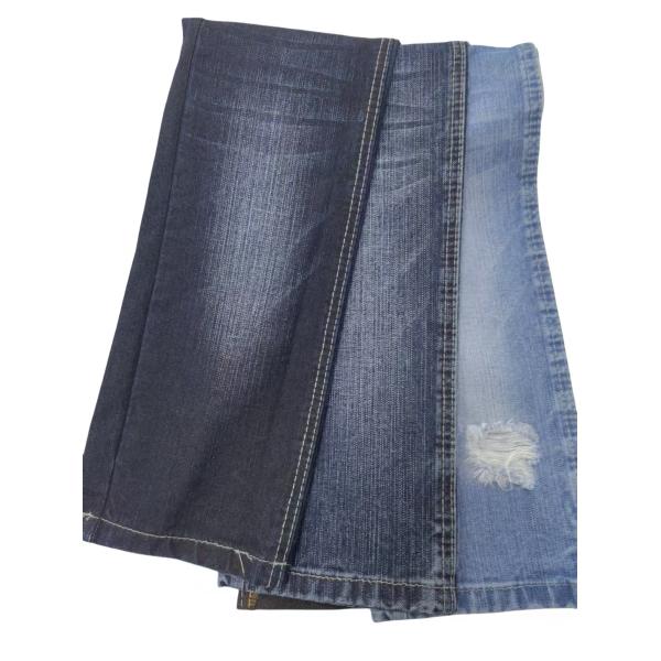 Tejido vaquero de algodón poliéster de 13 oz, color índigo oscuro JSD3364