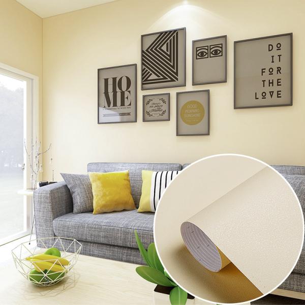 Removable Peel and Stick Plain Wallpaper Self-Adhesive 3D Decorative Wallpaper for Entertainment in Apartments