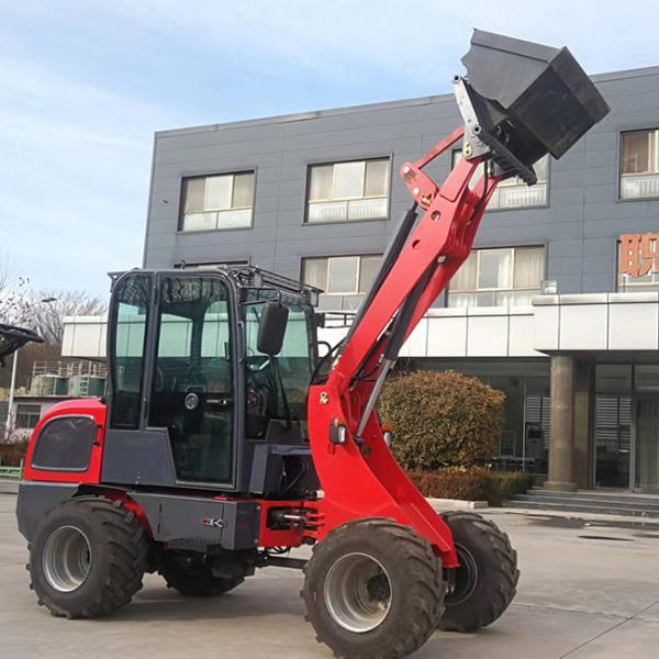 45° Dumping Landscaping Small Wheel Loader With 49° Steering Angle