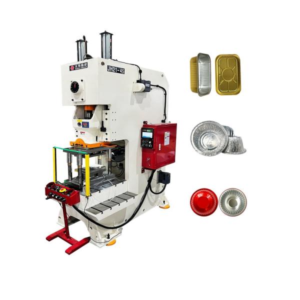 Máquina automática de fabricação de bandejas de recipientes de alimentos descartáveis de cápsulas de alumínio