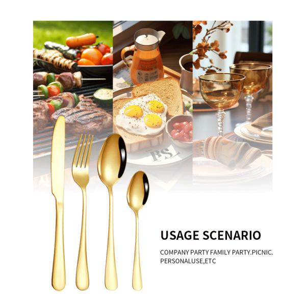 Modern Design Party Occasion Giftbox Knife Fork Spoon Set for Western Dinner
