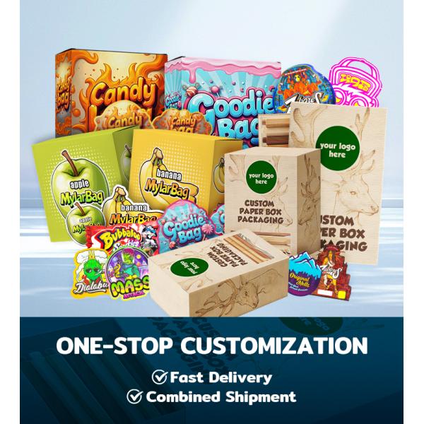 Top Quality Custom Shape With Display Window Boxes Smell Proof Irregular Shape Mylar Bags Custom Paper Box