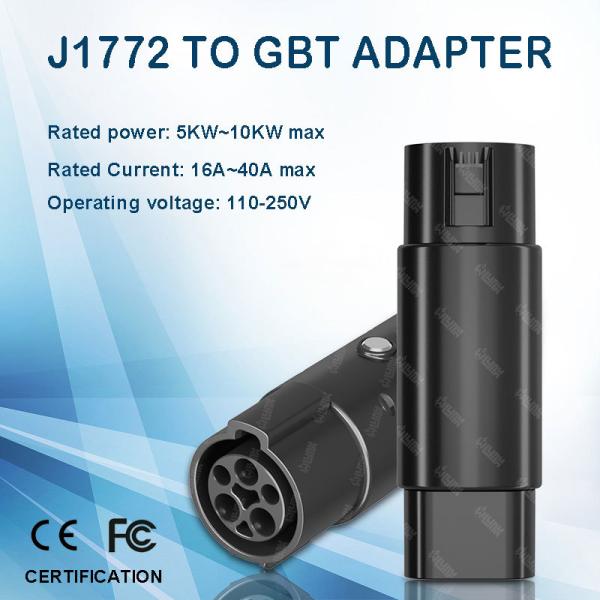 Factory Direct Sales 32A IP54 Adapter Ev Charger J1772 Plug to GBT Car Ac Portable Type 1 to GBT Adapter
