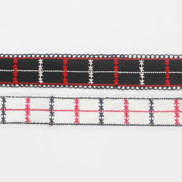 Лента Oeko-Tex 100 3.6cm флористическая вышитая