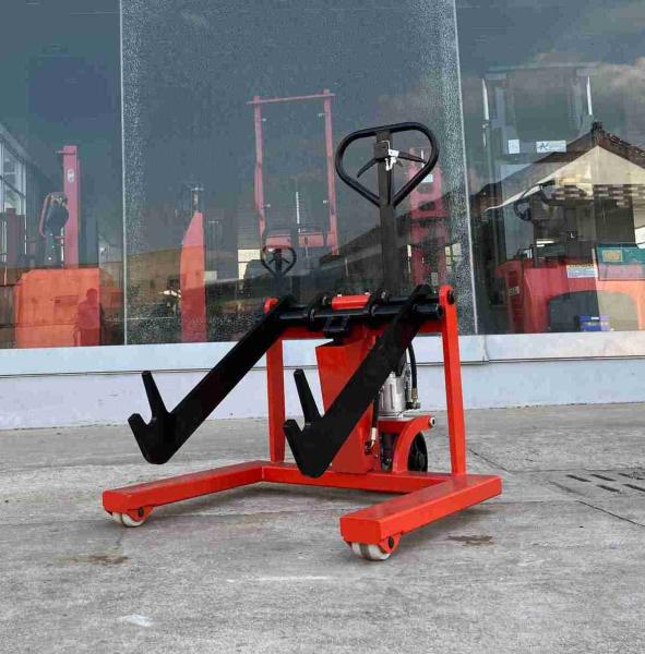 1016mm 350kg 500kg Paper Roll Stacker Reel Lift Handling Trolley For Package Industry Use