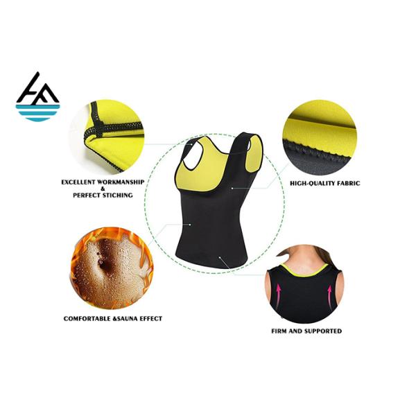 Woman Neoprene Sauna Sweat Vest / Neoprene Weight Loss Sauna Shirt