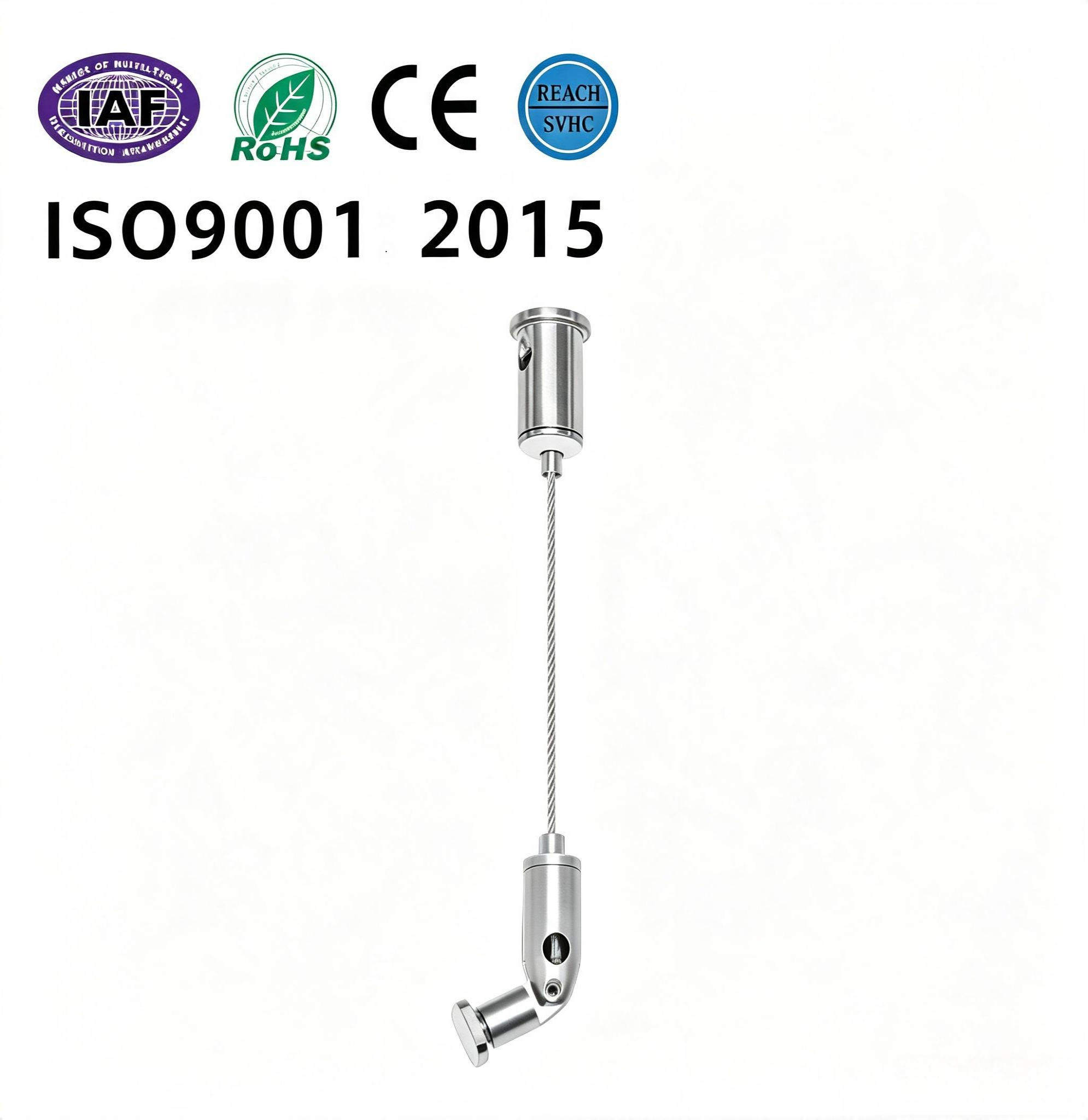 Adjustable Swivel Joint Internal Thread Suspension Kits For Linear / Panel Lighting