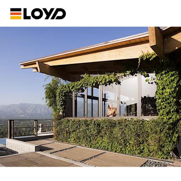 Slim Aluminum Folding Window with Tempered Glass