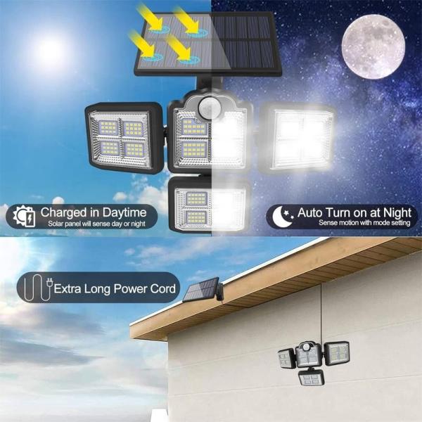 Energy Efficient Wall Mounted Solar Led Lights Remote Control