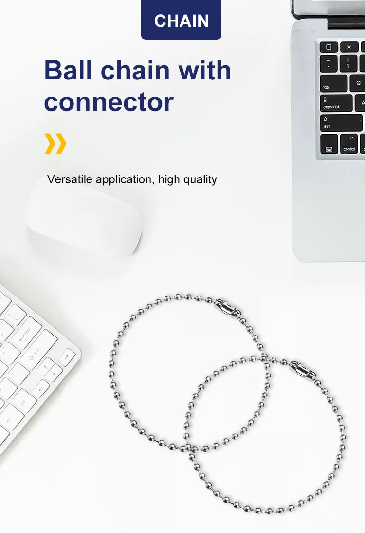 Cadenas de rodillos Cadenas de bolas Cadenas de cuentas metálicas para instalaciones educativas