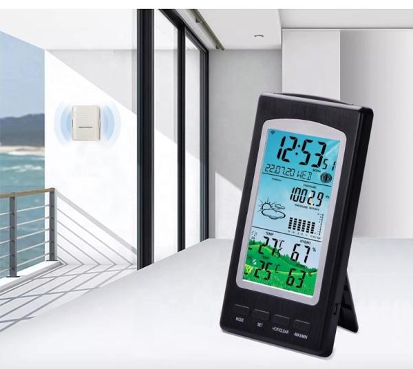 Household Wireless Thermometer And Hygrometer With Moon Phase And Temperature Accuracy ±1 ° C