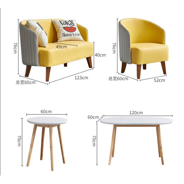 Lounge Booth Seating Cafe Dining Chair Sofa Stripe Fresh  52x60x75cm