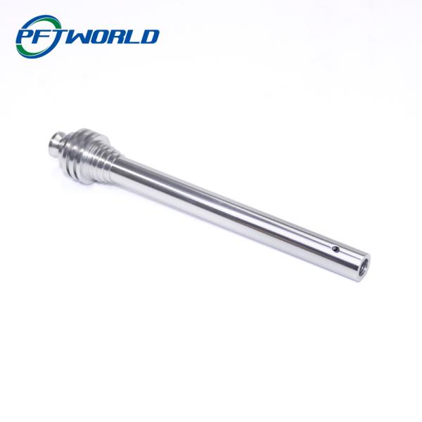 CNC machined long rod polished aluminum