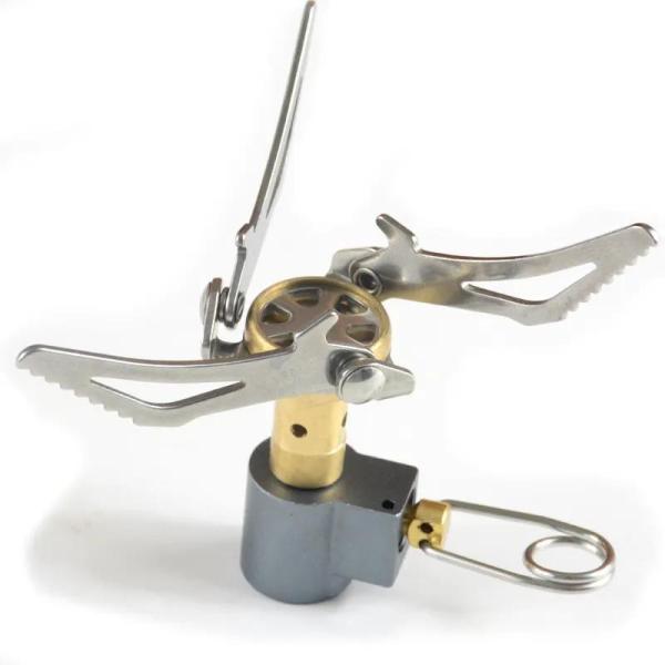 Stainless and Copper Mini Butane Gas Cooking Stove Burner for Outdoor Camping Cooking