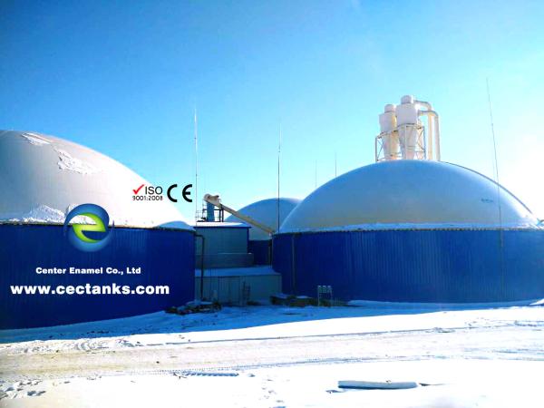 Vidro fundido ao tanque anaeróbico de aço do digestor para o projeto do biogás em Inner Mongolia