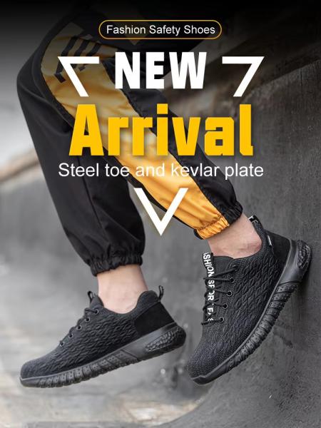 Des chaussures de travail pour hommes, des chaussures respirantes pour le travail de sécurité.