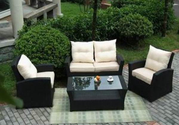 KD 4pcs cheap garden sofas outdoor rattan sofa as customized color