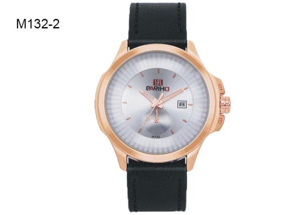 BARIHO Men's Quartz Watch With Gift Box Leather Band Jewelry Watch M132
