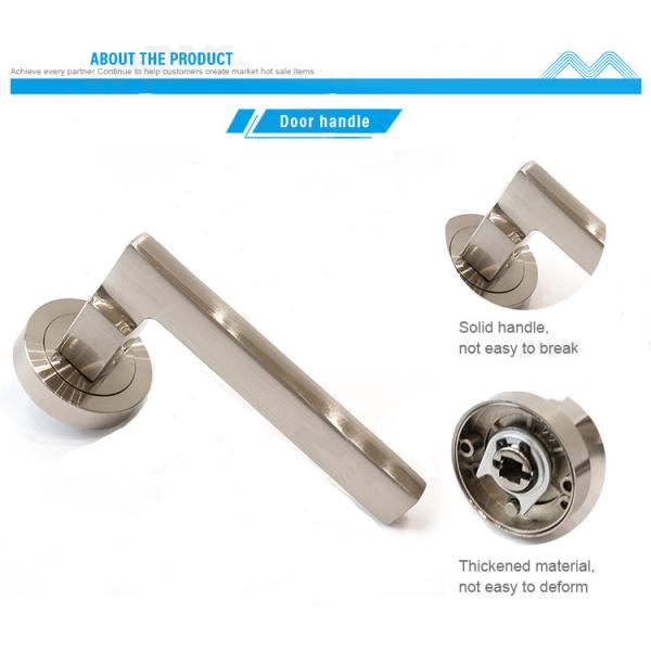 Stainless Steel Interior Door Locks and Handles with Single Cylinder Design