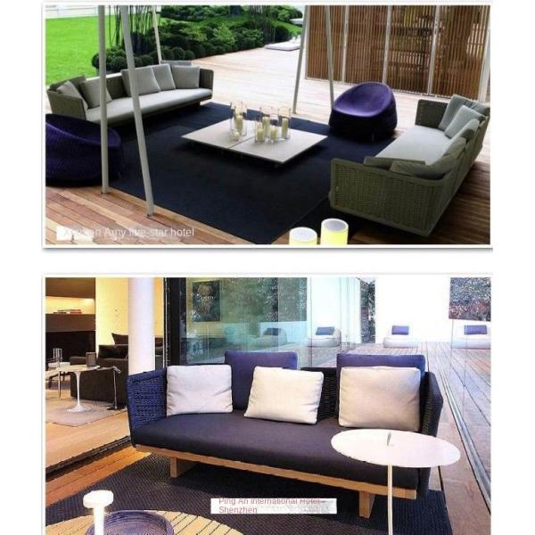 Teak Wood Outdoor Couch Outdoor Furniture For Sitting / Leisure / Sleep