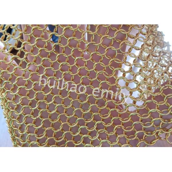 Fire Prevention Metal Ring Mesh Curtain For Restaurant Partition