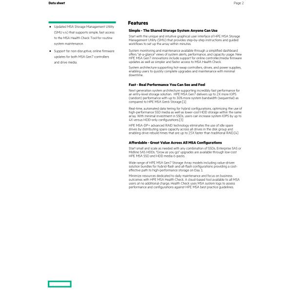 MSA 2070 16Gb Fibre Channel SAS Storage Controller