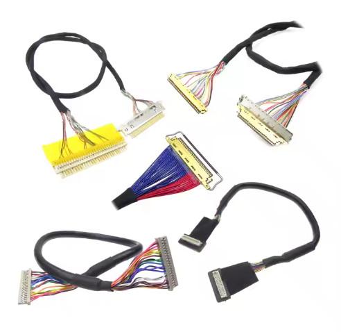 HRS DF13-30DS-1.25C à DF14-20S-1.25C 20 broches 30 broches 40 broches 50 broches 60 broches Assemblage de câble LCD personnalisé pour le panneau LCD