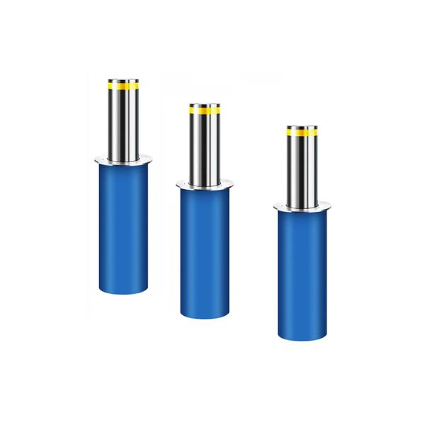 Brushed Finishing SS304 Automatic Rising Bollards with 100m Remote Control Hydraulic Security System