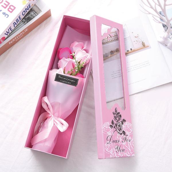 Fleur faite sur commande de papier de luxe imprimée en gros d'abonnement de logo de cartons d'expédition d'emballage de cadeau de fleur artificielle de carton