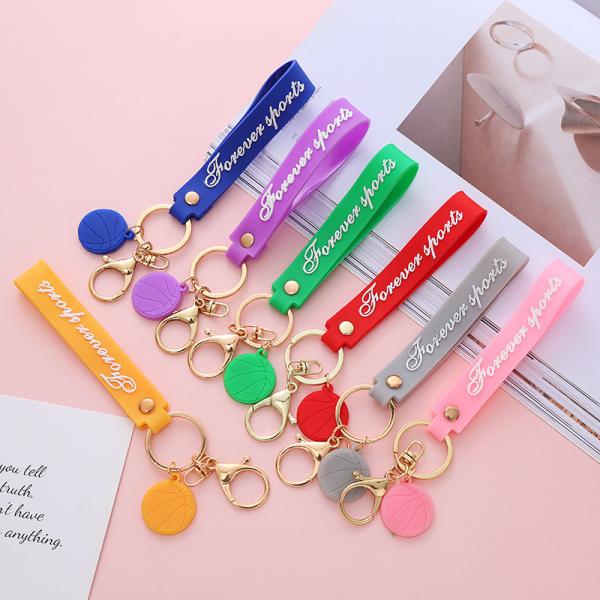 Силиконовый ключевой кольцо браслет ключевой цепочка держатель для женщин девушек запястье круглый ключик