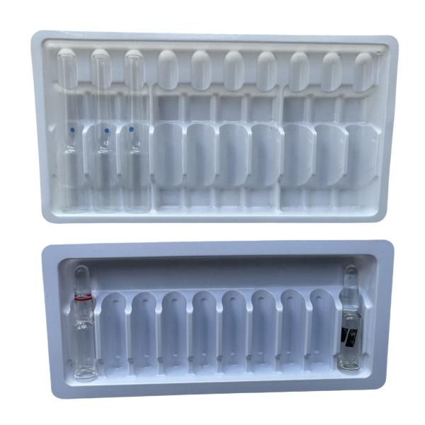 PET blister packaging tray 1ml 2ml water injection medicine ampoule tray custom wholesale