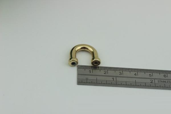 Multi-size 9 mm / 13 mm gunmetal color zinc alloy metal bag fitting arch bridge for leather straps