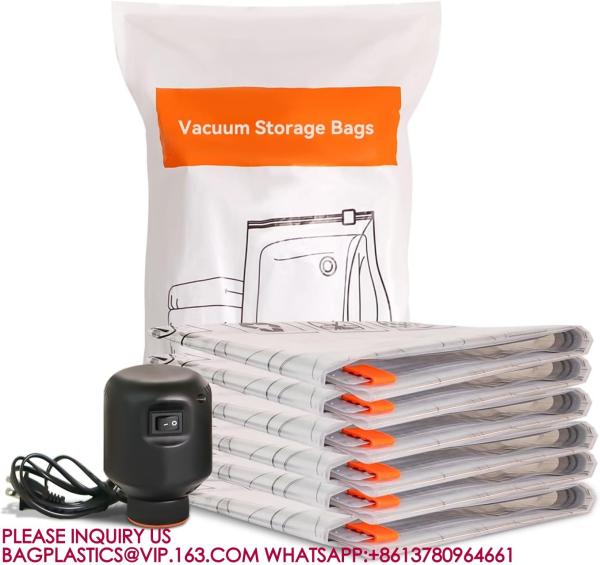 Space Saver Jumbo Vacuum Storage Bag Double Zip Seal Special Grip Clip Ideal Compression