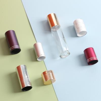 Matte Label Screw Customized Plastic Cap Rose Gold Silver Pink For Perfume