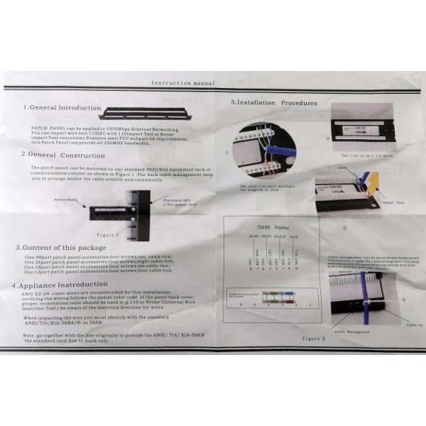 Черное RJ45 1U 19